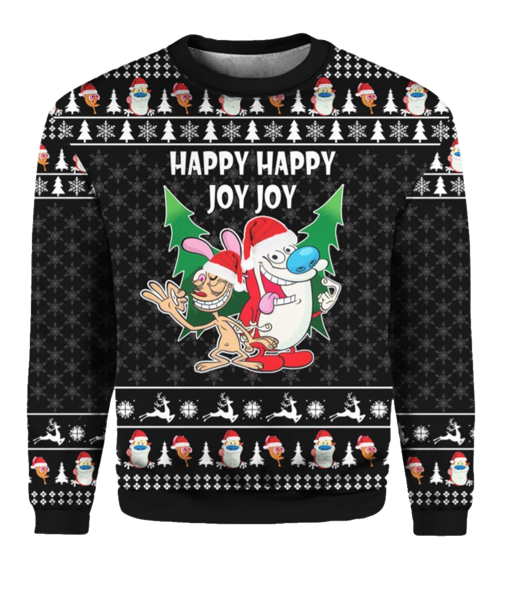 The Ren Stimpy Show Ugly Christmas Sweater - Moonbestprint