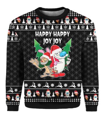 The Ren Stimpy Show Ugly Christmas Sweater - Moonbestprint