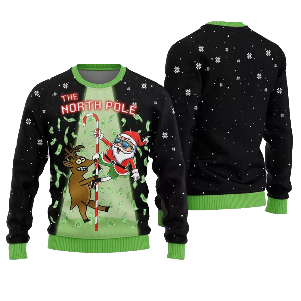 The North Pole Ugly Christmas Sweater - Moonbestprint