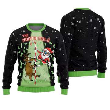 The North Pole Ugly Christmas Sweater - Moonbestprint