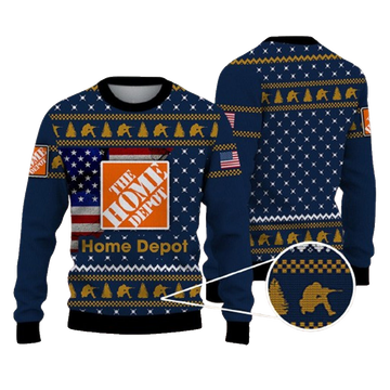 The Home Depot Company Hunting Usa Flag Ugly Christmas Sweater – Moonbestprint