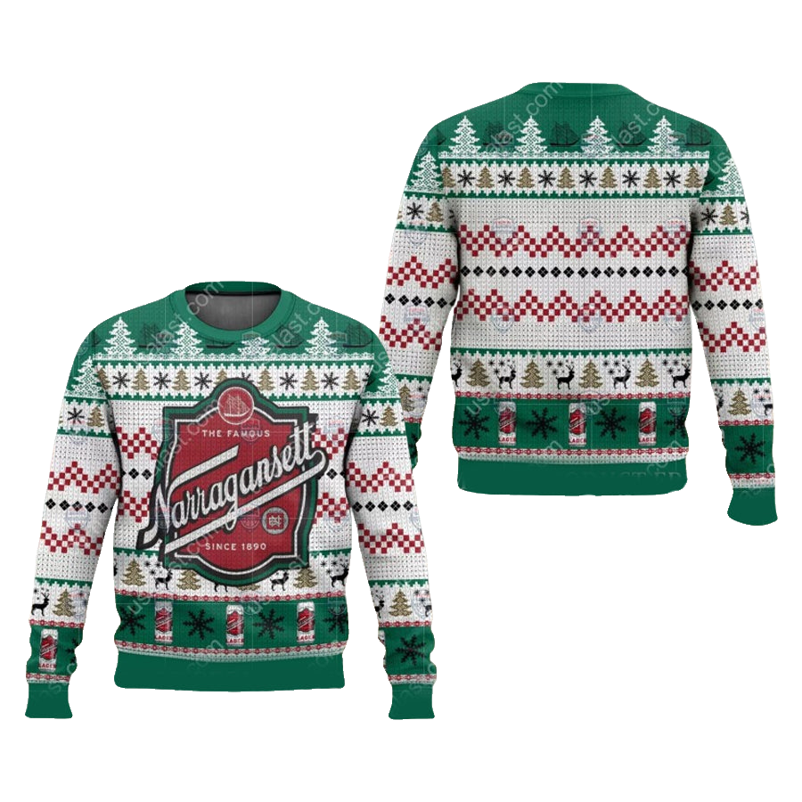 The Famous Narragansett Beer Ugly Christmas Sweater – Moonbestprint