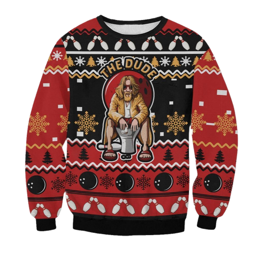 The Big Lebowski Dude Ugly Sweater - Moonbestprint
