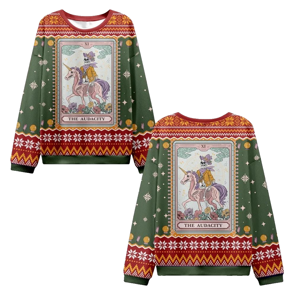 The Audacity Tarot Card Ugly Christmas Sweater - Moonbestprint