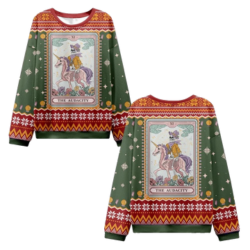 The Audacity Tarot Card Ugly Christmas Sweater - Moonbestprint