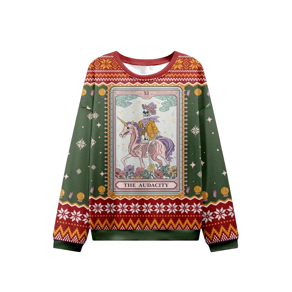 The Audacity Tarot Card Ugly Christmas Sweater - Moonbestprint