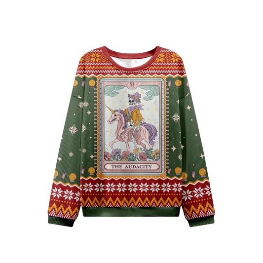 The Audacity Tarot Card Ugly Christmas Sweater - Moonbestprint