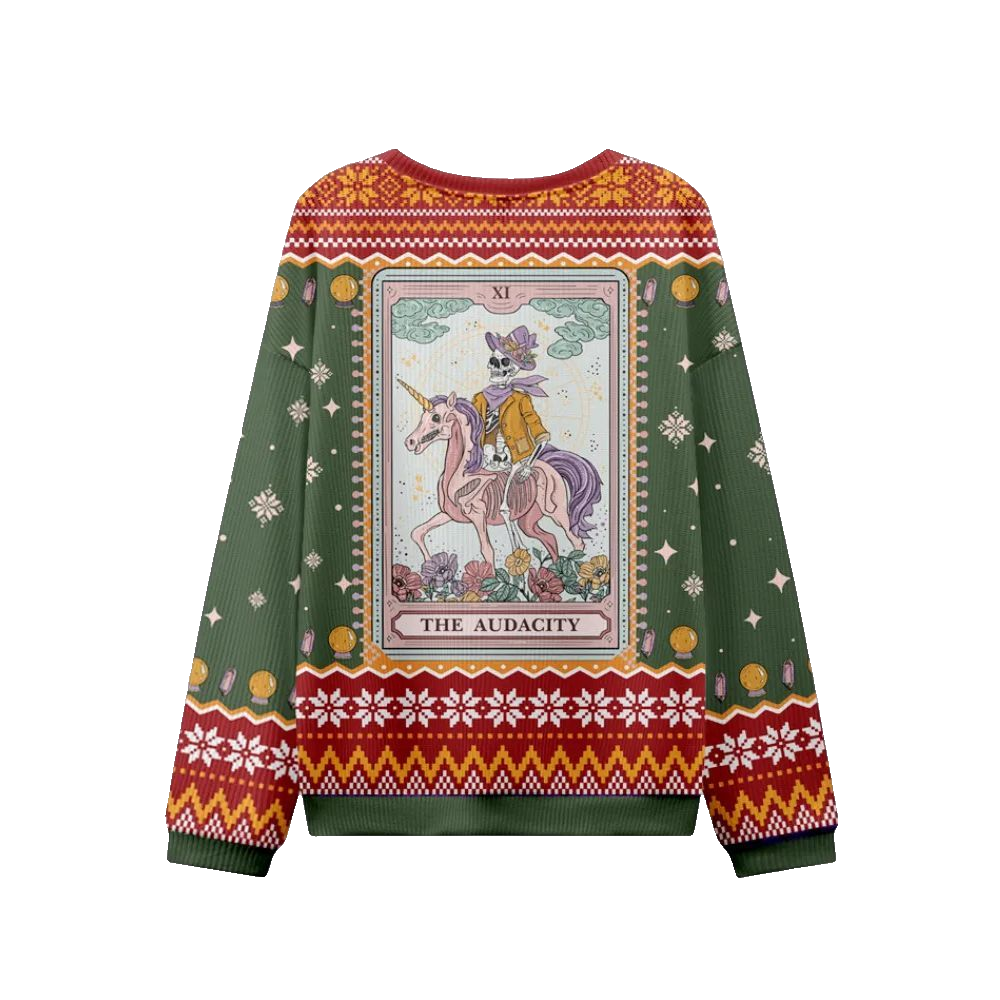 The Audacity Tarot Card Ugly Christmas Sweater - Moonbestprint