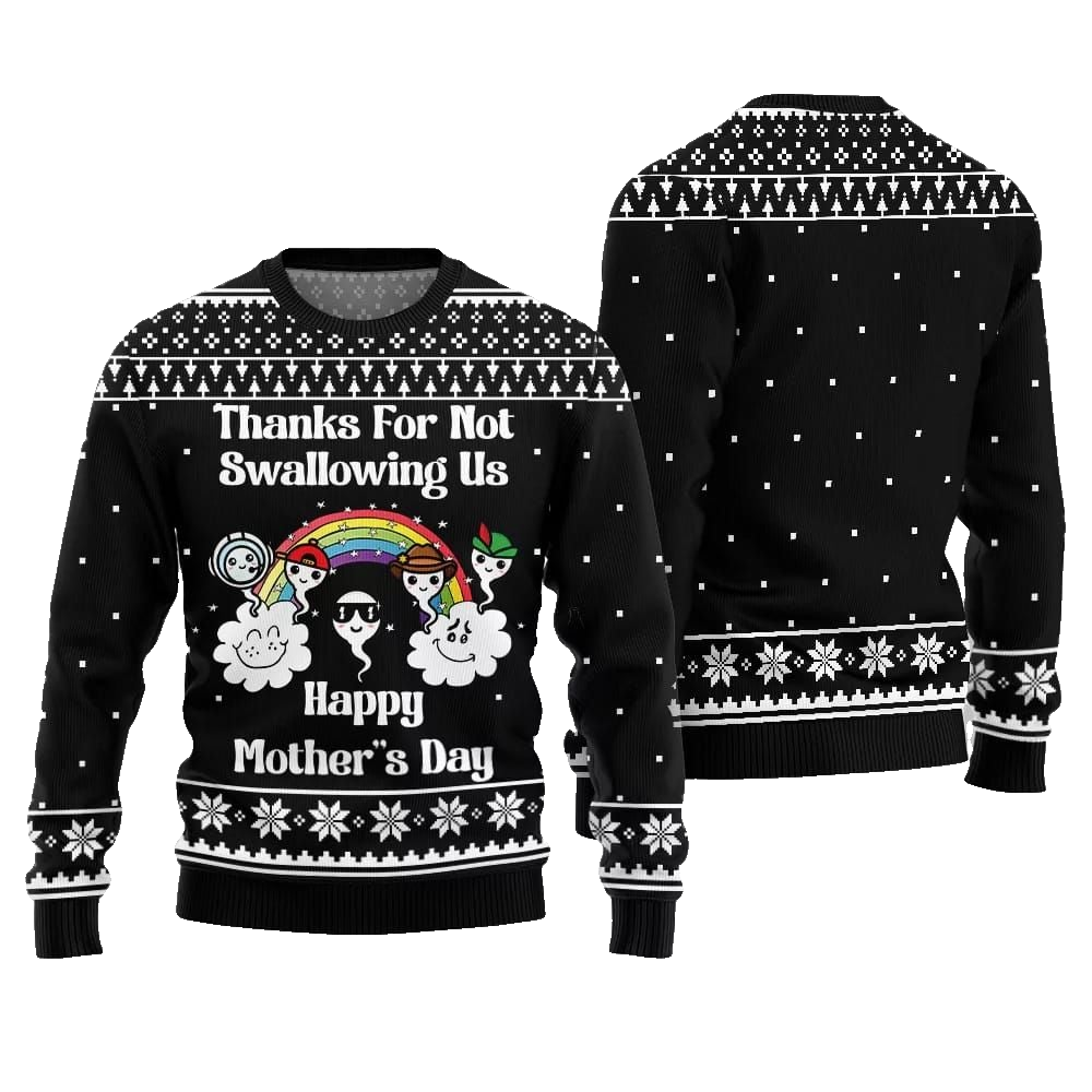 Thanks For Not Swallowing Us Happy Mother Day Ugly Sweater Christmas 2026 - Moonbestprint