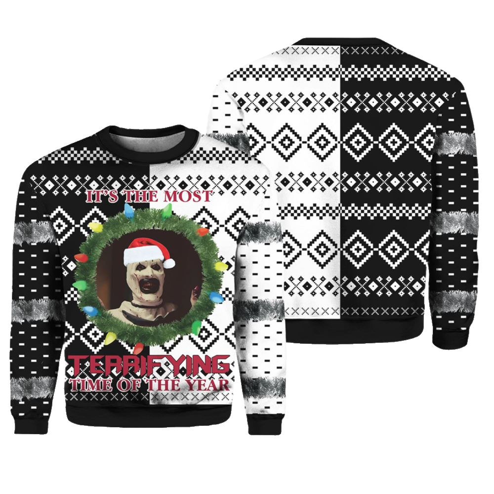 Terrifier It's The Most Terrifying Time Of The Year Ugly Christmas Sweater - Moonbestprint