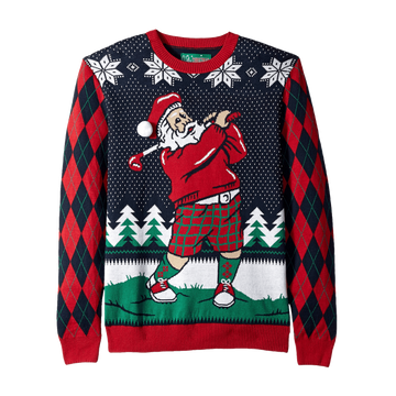 Teeing Off Golfing Santa Ugly Christmas Sweater – Moonbestprint