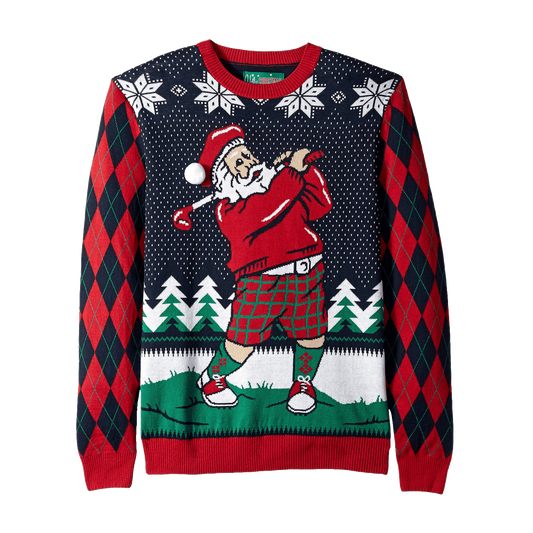 Teeing Off Golfing Santa Ugly Christmas Sweater – Moonbestprint