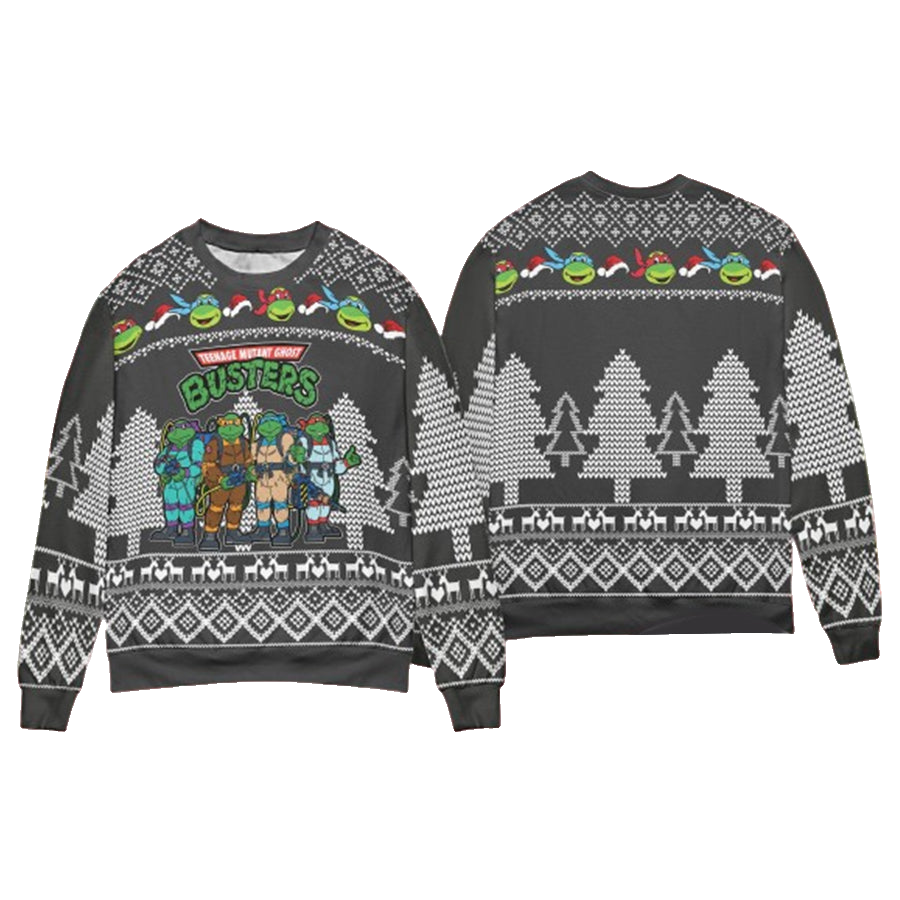 Teenage Mutant Ninja Turtles Ghostbusters Ugly Christmas Sweater – Moonbestprint