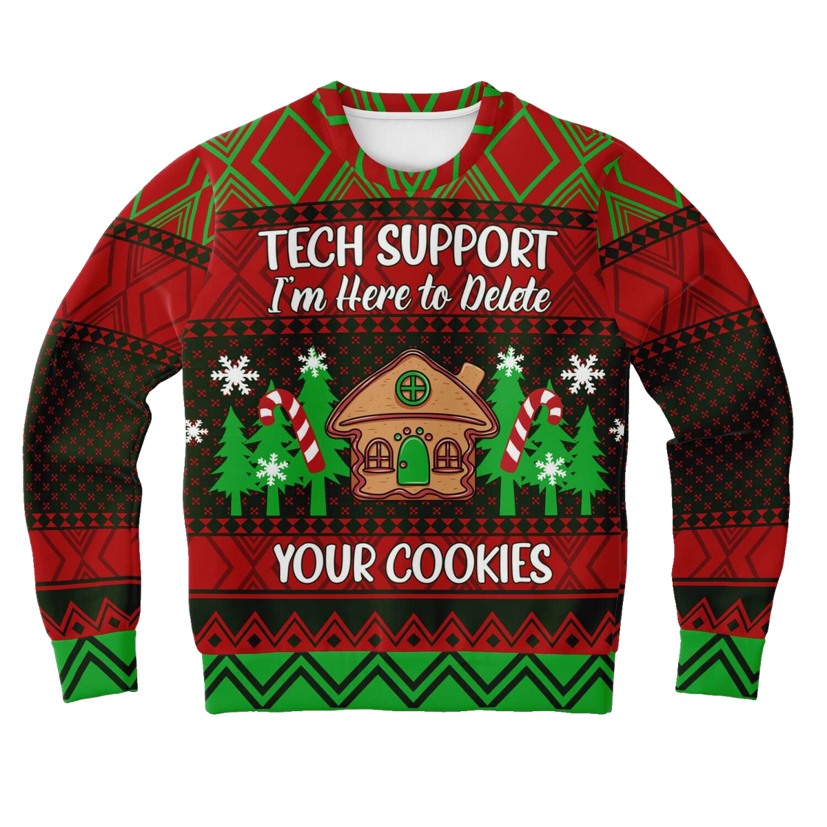 Tech Support I'm Here To Delete Cookies Ugly Christmas Sweater – Moonbestprint