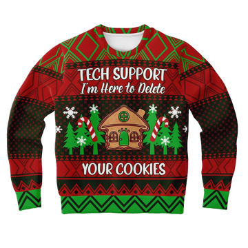 Tech Support I'm Here To Delete Cookies Ugly Christmas Sweater – Moonbestprint