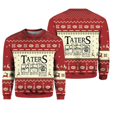 Taters PoTaToes Ugly Christmas Sweater - Moonbestprint