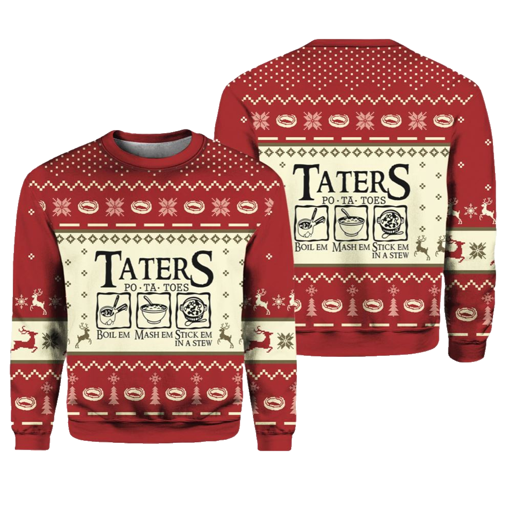 Taters PoTaToes Ugly Christmas Sweater - Moonbestprint