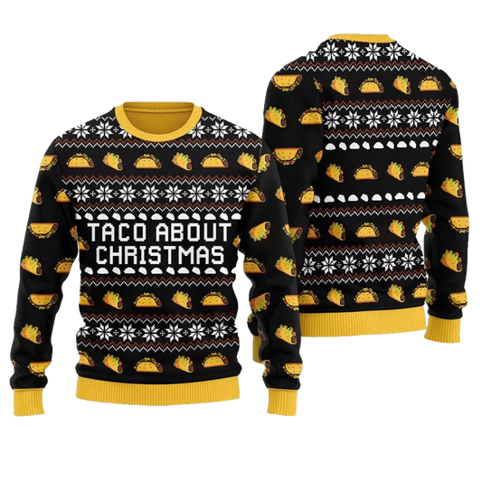 Taco About Christmas Ugly Christmas Sweater - Moonbestprint