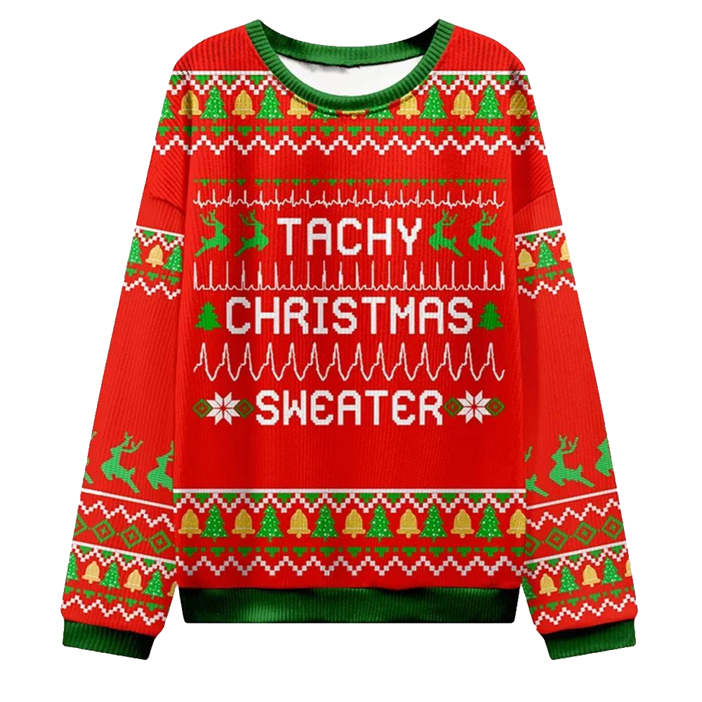 Tachy Christmas Sweater Nurse Ugly Christmas Sweater - Moonbestprint