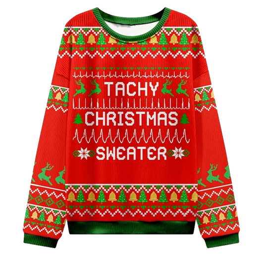 Tachy Christmas Sweater Nurse Ugly Christmas Sweater - Moonbestprint