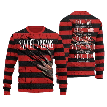 Sweet Dreams One Two Freddy Is Coming Ugly Christmas Sweater – Moonbestprint