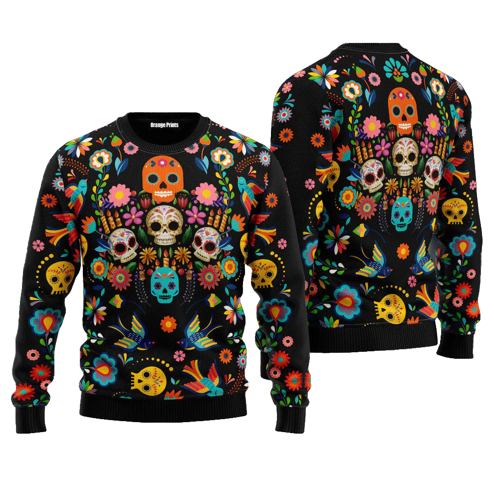 Sugar Skull Ugly Christmas Sweater – Moonbestprint