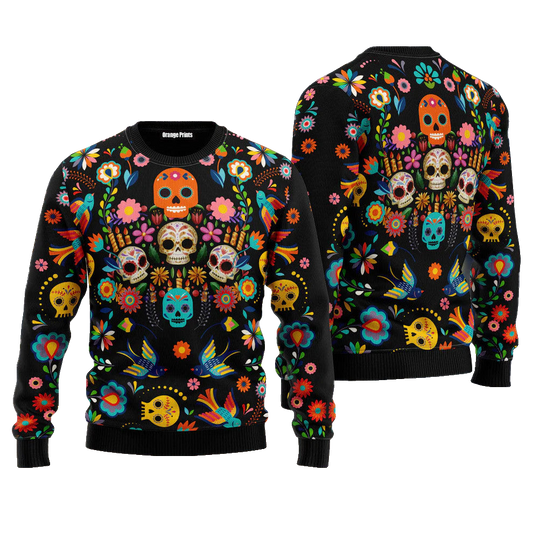 Sugar Skull Ugly Christmas Sweater – Moonbestprint