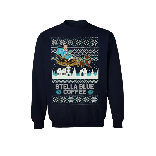Stuart Feiner Stella Blue Coffee Christmas Ugly Sweater - Moonbestprint