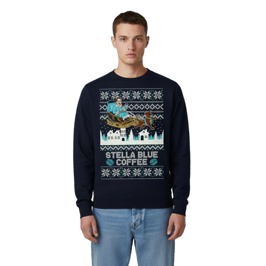 Stuart Feiner Stella Blue Coffee Christmas Ugly Sweater - Moonbestprint