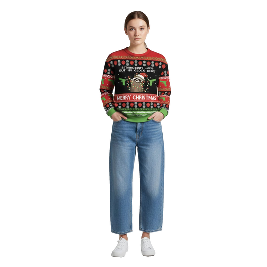 Strawberry Jams But My Glock Don't Merry Ugly Sweater 2026 Christmas - Moonbestprint