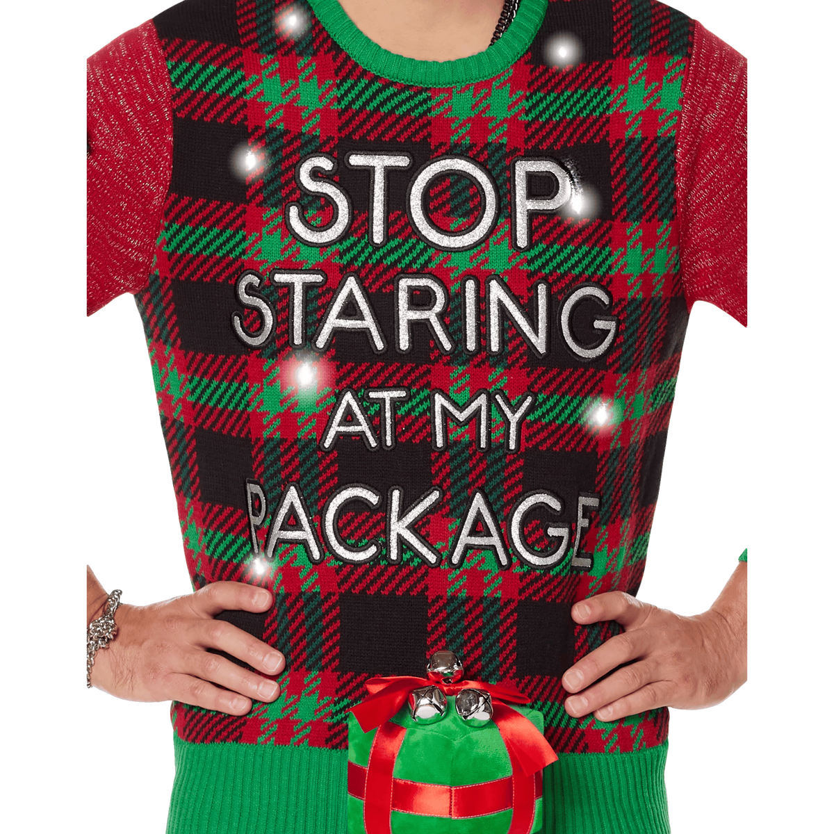 Stop Staring at My Package Ugly Christmas Sweater – Moonbestprint
