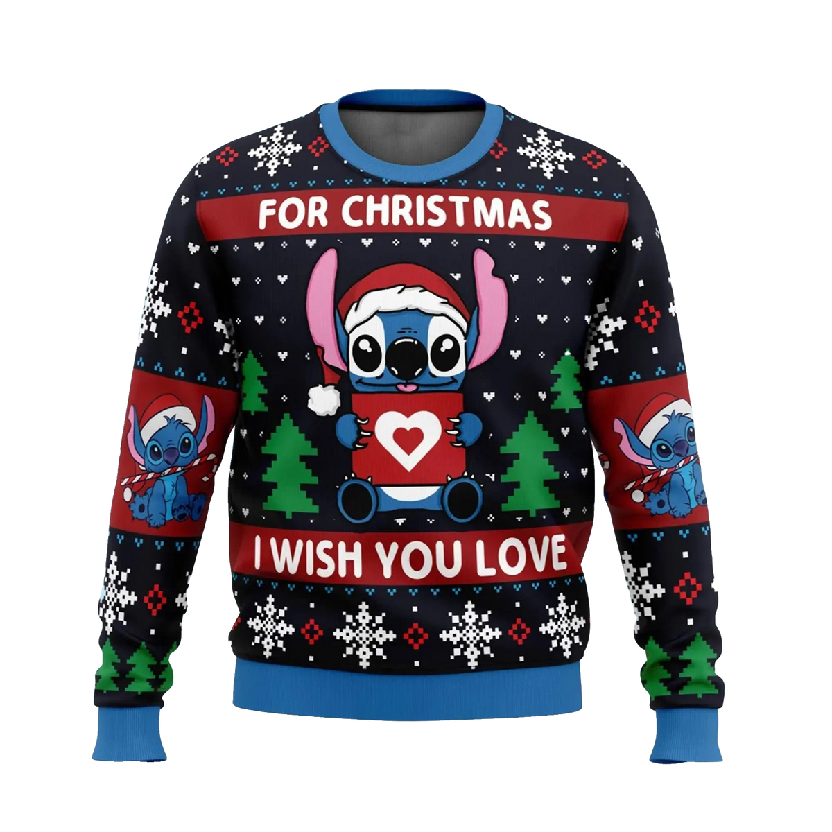 Stitch For Christmas I Wish You Love Ugly Christmas Sweater – Moonbestprint