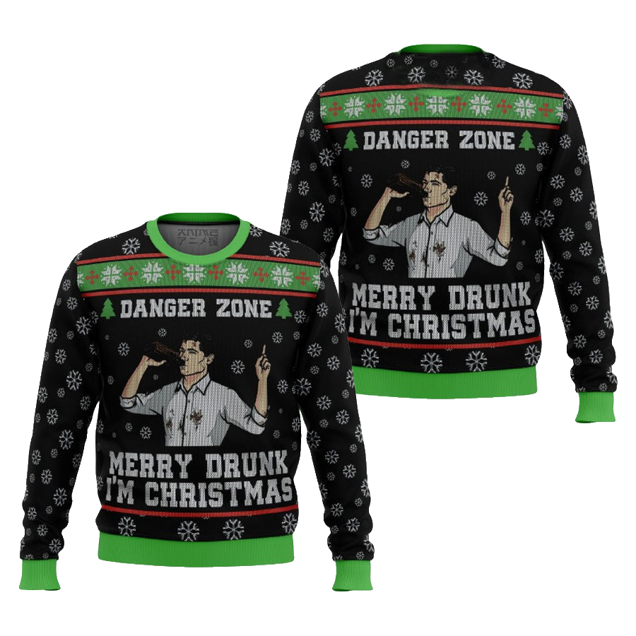 Sterling Archer Black Merry Drunk Im Ugly Christmas Sweater – Moonbestprint