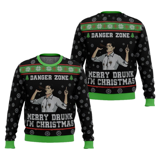 Sterling Archer Black Merry Drunk Im Ugly Christmas Sweater – Moonbestprint