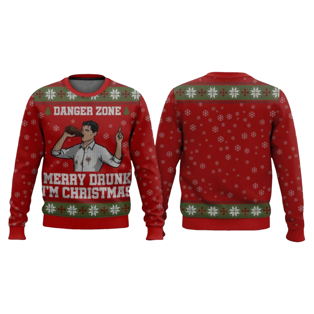Sterling Archer Merry Drunk I'm Christmas Ugly Sweater - Moonbestprint