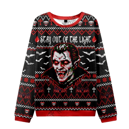 Stay Out Of The Light Blood Ugly Sweater 2026 Christmas - Moonbestprint