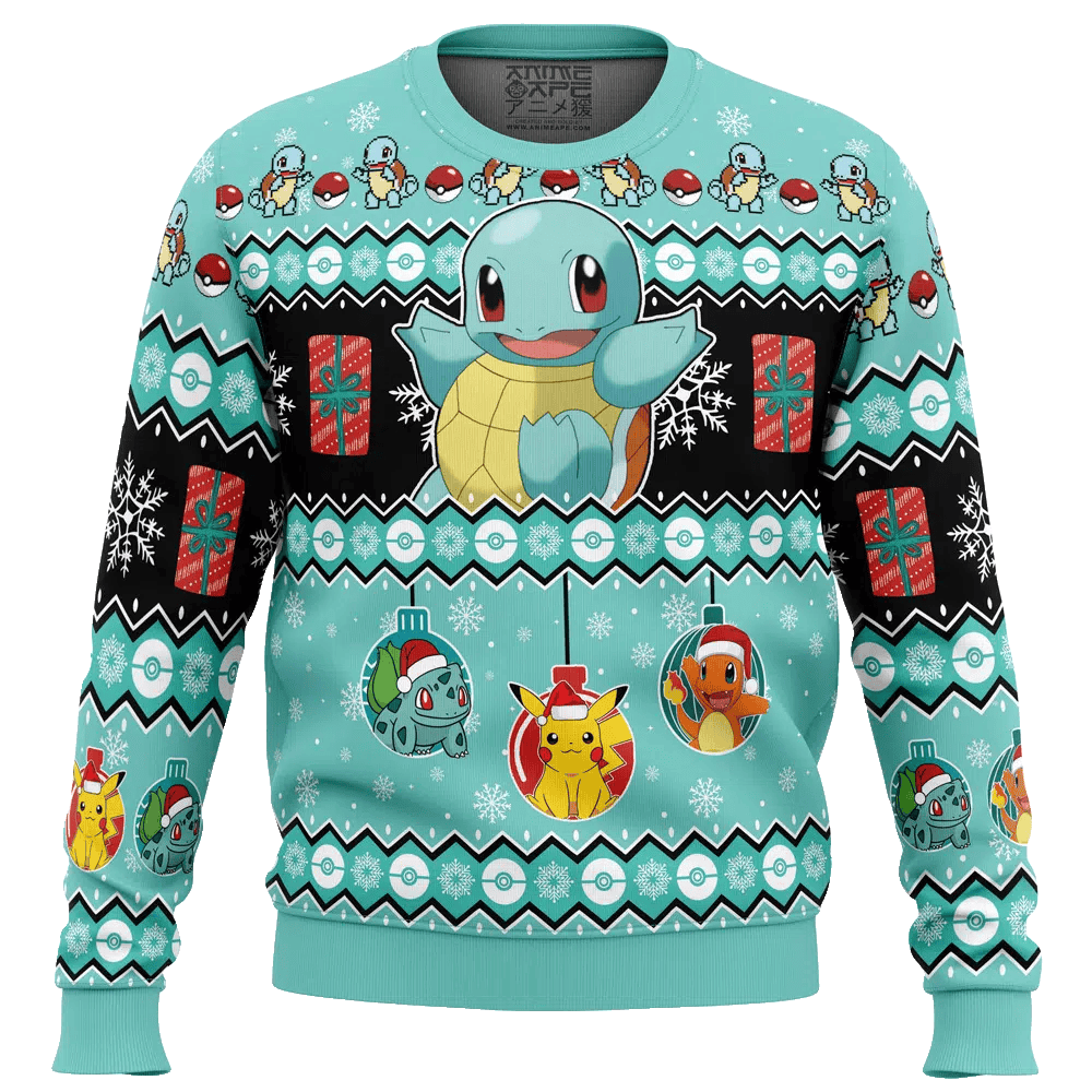 Squirtle I Choose You Pokemon Ugly Christmas Sweater – Moonbestprint