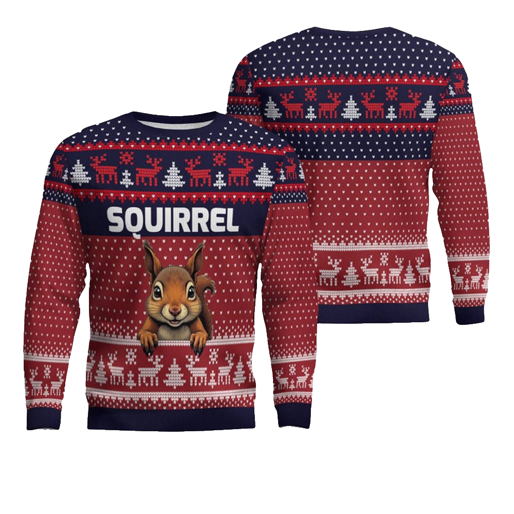 Squirrel Ugly Christmas Sweater - Moonbestprint