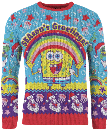 SpongeBob SquarePants SEAson's Greetings Ugly Christmas Sweater – Moonbestprint