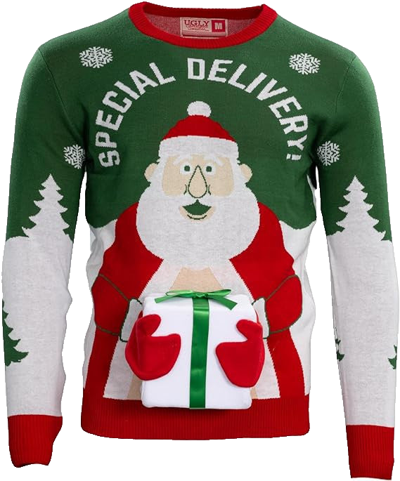 Special Delivery Santa Claus3D Gift Ugly Christmas Sweater – Moonbestprint