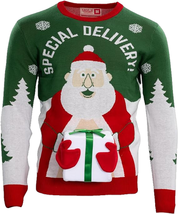 Special Delivery Santa Claus3D Gift Ugly Christmas Sweater – Moonbestprint