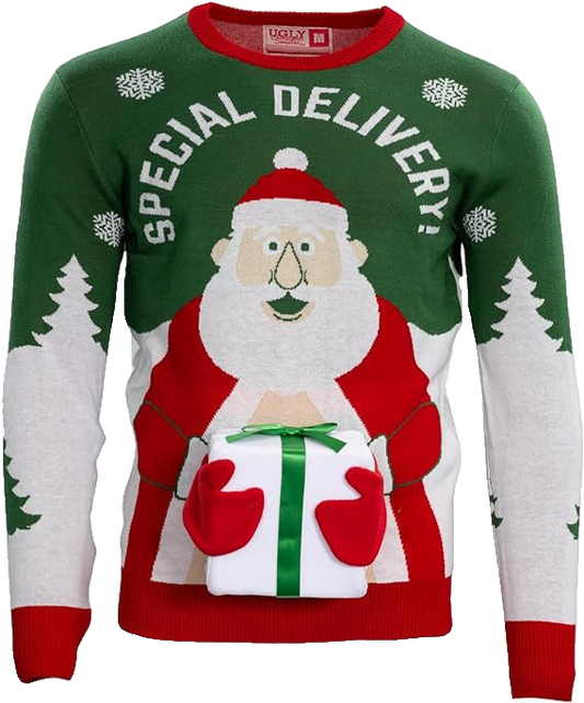 Special Delivery Santa Claus3D Gift Ugly Christmas Sweater – Moonbestprint