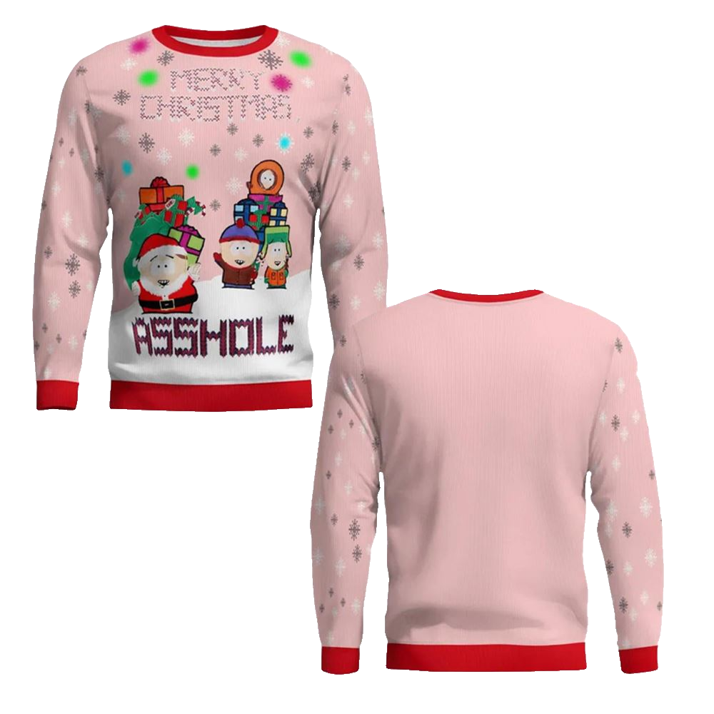 South Park Merry Christmas Asshole Ugly Christmas Sweater - Moonbestprint