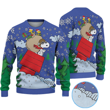 Snoopy Woodstock In Red Baron Gear Ugly Christmas Sweater 2025 – Moonbestprint