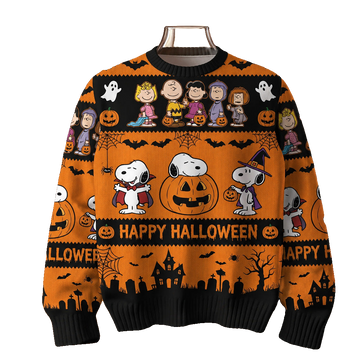 Snoopy Peanuts Happy Halloween Pumpkin Witch Knit Ugly Sweater – Moonbestprint