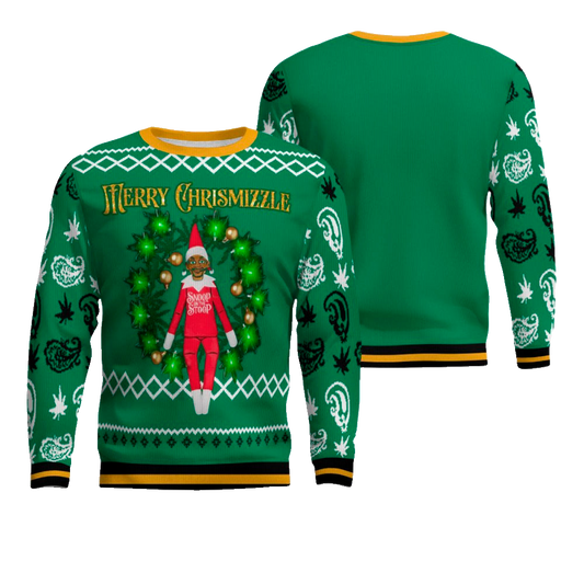 Snoop on the Stoop Merry Chrismizzle Christmas Sweater Green – Moonbestprint
