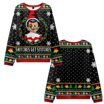 Snitches Get Stitches Vintage Ugly Sweater 2026 Christmas - Moonbestprint
