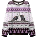 Smoking Rats Y2K Ugly Christmas Sweater – Moonbestprint