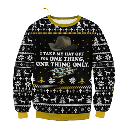 Smokey and The Bandit Action Comedy Trucking Movie Hat Adult Ugly Sweater - Moonbestprint