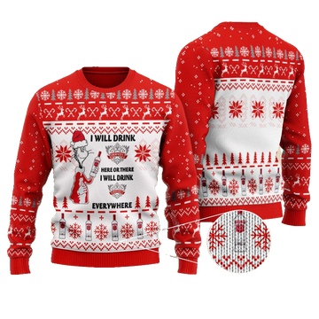 Smirnoff Cat Hat Will Drink Everywhere Ugly Sweater – Moonbestprint